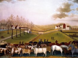 An Indian Summer View of the Farm & Stock of James C. Cornell