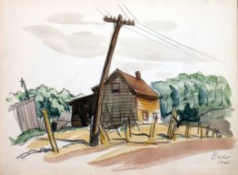 Untitled, House and Telephone Pole