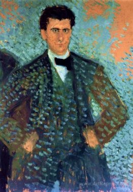 Self-portrait with Blue Spotted Background