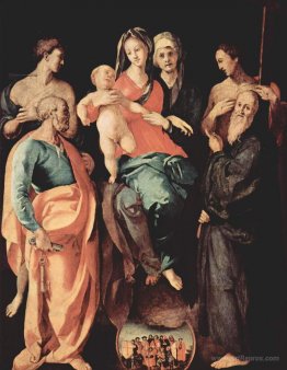 Madonna with St. Anne, St. Sebastian, St. Peter, St. Benedict an