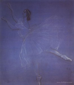 Anna Pavlova in the Ballet Sylphyde