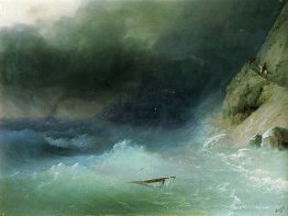 The Tempest near rocks