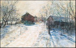 Farm Buildings in a Winter Landscape