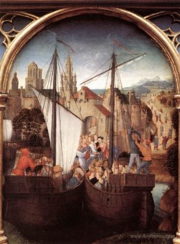 St. Ursula and her companions landing at Basel, from the Reliqua