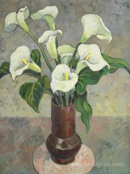 Arum Lilies In A Vase