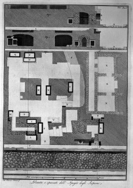 Plan and sections of the Hypogeum of the Scipios