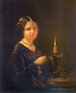 Girl with a candle