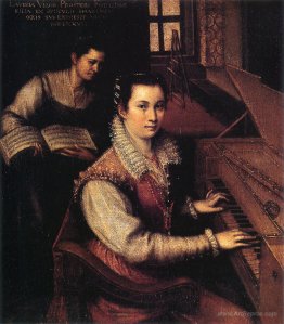 Self-Portrait at the Clavichord with a Servant