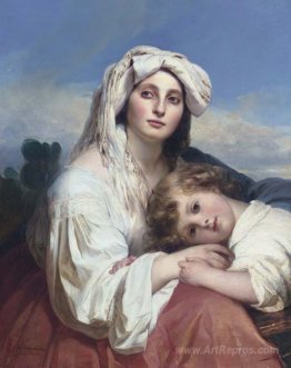 Italian woman with child