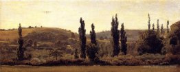 Landscape with poplars