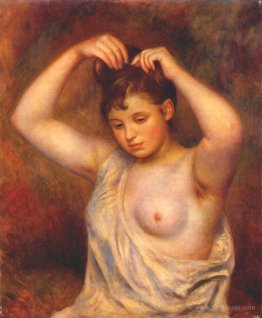 Woman Combing Her Hair