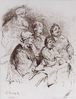 Merchant family in the theater