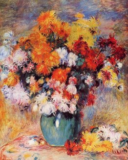 Vase of Chrysanthemums