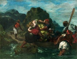 African Pirates Abducting a Young Woman