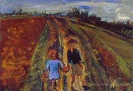 Two Children on a Road