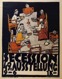 Poster for the Vienna Secession, 49th Exhibition, Die Freunde