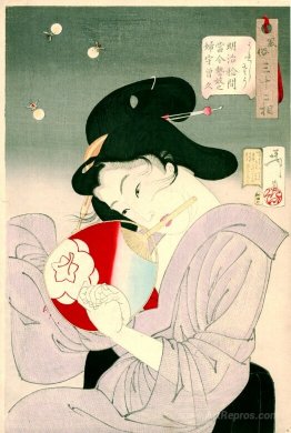 Delighted- The Appearance of a Geisha Today, during the Meiji Er