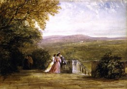 A Terrace, with Figures, Haddon Hall