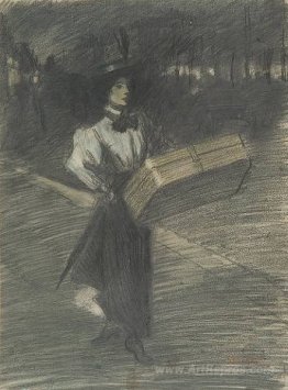 Girl with case