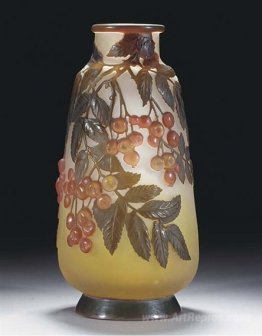 Mould-Blown Cameo Glass Vase