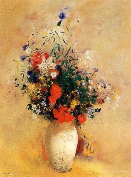 Flowers in a Blue Vase