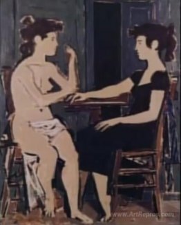 Two girls sitting