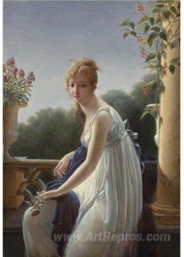 A YOUNG WOMAN SEATED BY A WINDOW