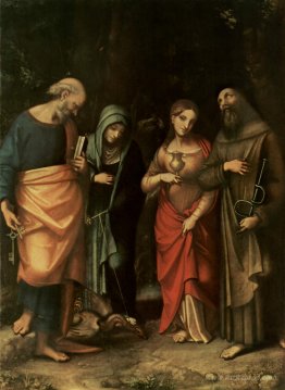 Four Saints (from left St. Peter, St. Martha, St. Mary Magdalene