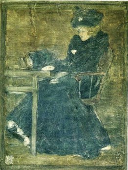 Seated Woman in Blue (also known as At the Cafe)