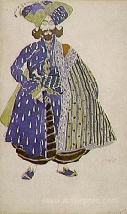 Aide de camp of the Shah, costume design for Diaghilev's product