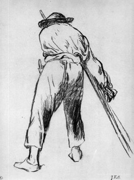 Sketch of moving farmer