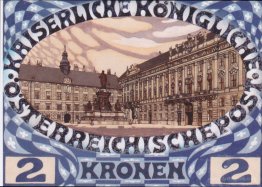 Design for the Austrian jubilee stamp with view of the Vienna Ho