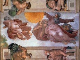 Sistine Chapel Ceiling: Creation of the Sun and Moon