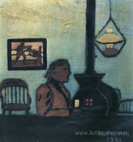 Man Seated Near Stove