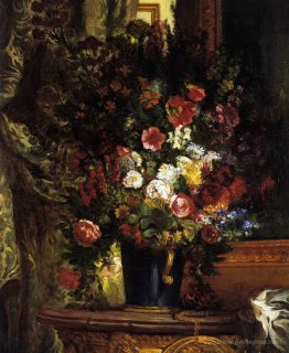 Vase of Flowers on a Console