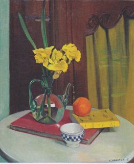 Jug with yellow primroses