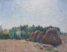 Haystacks at Moret Morning Light