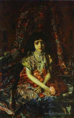 Portrait of a Girl against a Persian Carpet