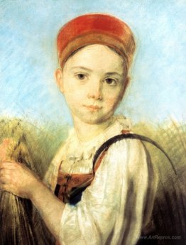 Peasant Girl with a Sickle in the Rye