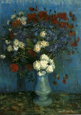 Still Life: Vase with Cornflowers and Poppies