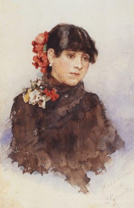 Neapolitan girl with flowers in her hair