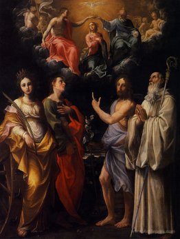 Coronation of the Virgin with St. Catherine of Alexandria, St. J