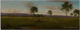 View of the Gippsland Alps, from Bushy Park on the River Avon