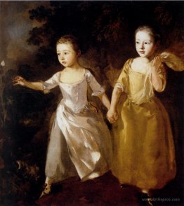 The Painter's Daughters chasing a Butterfly