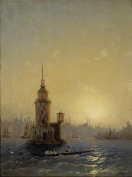 View of Leandrovsk tower in Constantinople