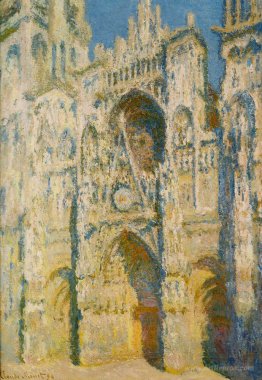 Rouen Cathedral, the Portal and the Tower d`Allban on the Sun