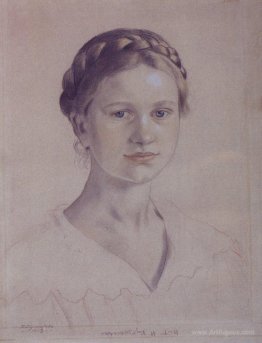 Portrait of I.B. Kustodieva, daughter of the artist