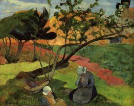 Landscape with two breton women