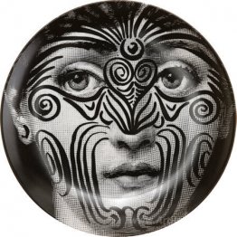 Theme & Variations Decorative Plate #9 (Tattoo Face)