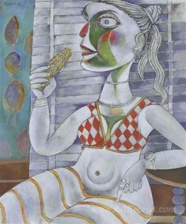 Woman eating bhutta